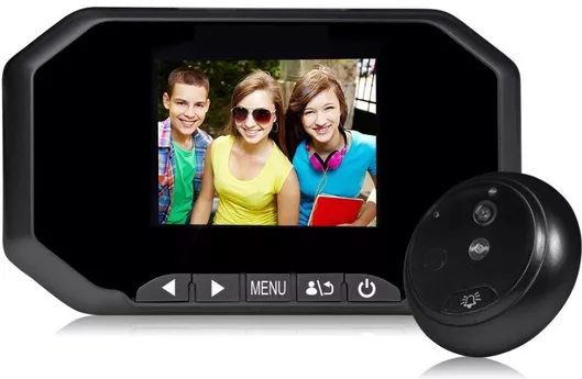 Ψηφιακό Ματάκι Πόρτας με Κάμερα Μαύρο