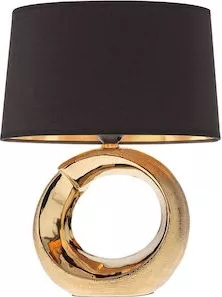 Πορτατίφ Redo Group LUA VE Κεραμικό Επιτραπέζιο 37xΦ29cm E27 με Μαύρο Καπέλο & Χρυσή Βάση