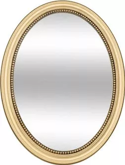 Καθρέπτης Τοίχου Μοντέρνος Ξύλινος Οβάλ 40x2x53cm Χρυσό