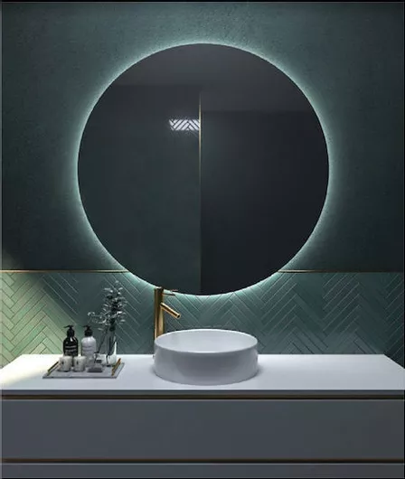 Καθρέπτης Μπάνιου Χωρίς Πλαίσιο LED 90x90cm