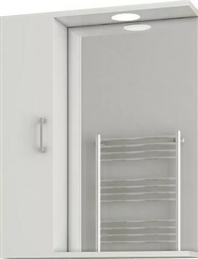 Καθρέπτης Μπάνιου Drop Μοριοσανίδα 58x75cm Λευκό