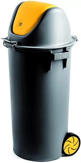 Κάδος Απορριμμάτων Delta Cleaning Πλαστικός Ανακύκλωσης Τροχήλατος 80lt Γκρι