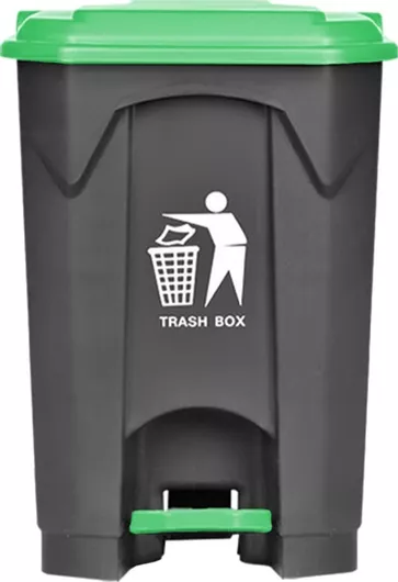 Κάδος Απορριμμάτων Delta Cleaning Πλαστικός με Πεντάλ 87lt Πράσινο