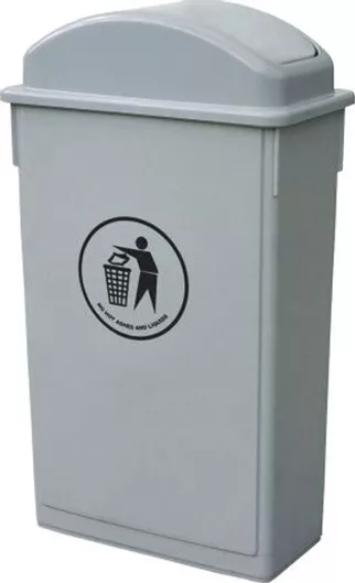 Κάδος Απορριμμάτων Delta Cleaning Πλαστικός 90lt Γκρι