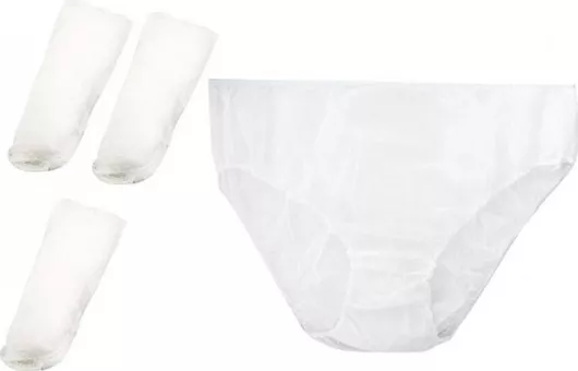 Εσώρουχα μιας χρήσης Σλιπ Ασθενών με Λάστιχο Σετ 10τμχ Λευκό