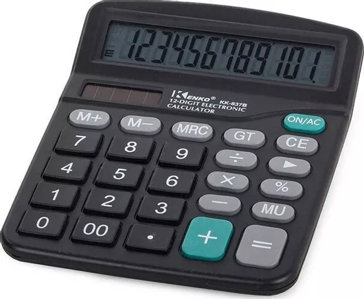 Αριθμομηχανή Κομπιουτεράκι 12 Ψηφίων Μαύρο 12x2.5x14.5cm