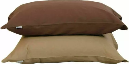 Μαξιλαροθήκη Anna Riska 411628 Βαμβακοσατέν Oxford Σετ 2τμχ 72x52cm Καφέ