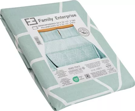 Μαξιλαροθήκη Family Enterprise 007409011Σ56 Βαμβακερή Σετ 2τμχ 70x50cm Τιρκουάζ