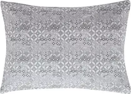 Μαξιλαροθήκη Kentia 000073718 Βαμβακερή με Φάσα Σετ 2τμχ 70x50cm Γκρι