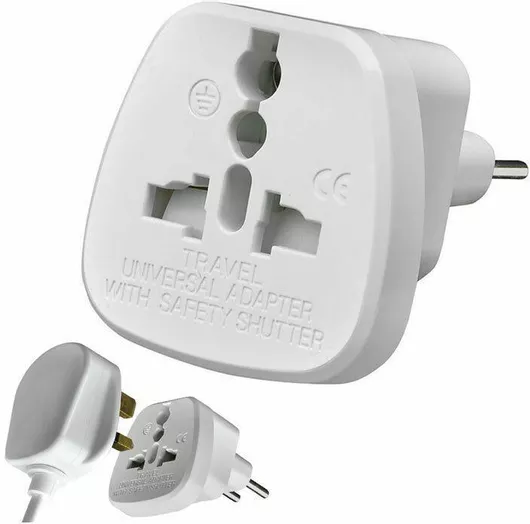 Αντάπτορας Πρίζας Ταξιδιού Travel Adaptor με Σύστημα Προστασίας από Eu σε Uk 10a / 16a
