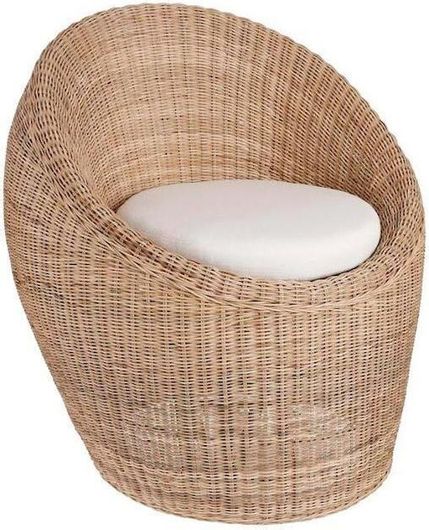 Πολυθρόνα Κήπου Εξωτερικού Χώρου Ratan με Μαξιλάρι 76x79x83cm