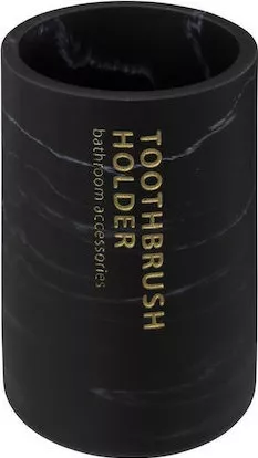 Ποτηροθήκη Επιτραπέζια Ρητίνη 10.8x7.7cm Μαύρο