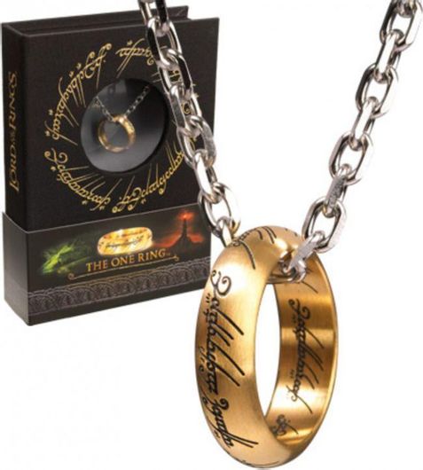 Συλλεκτικό The Noble Collection Lord of the Rings: The One Ring Gold Κρεμαστό Ρεπλίκα