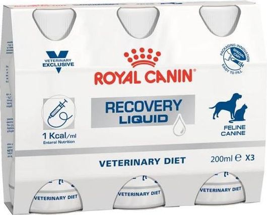 Royal Canin Recovery Liquid Συμπλήρωμα Διατροφής Σκύλου & Γάτας Σιρόπι 3τμχ 200ml