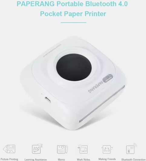 Θερμικός Εκτυπωτής Αποδείξεων Μini Ασύρματος 4.0 Φορητός Bluetooth