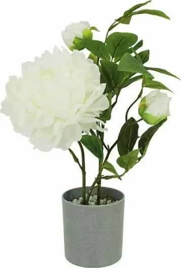 Τεχνητό Φυτό Marhome Παιώνια σε Γλάστρα 40cm Μπεζ