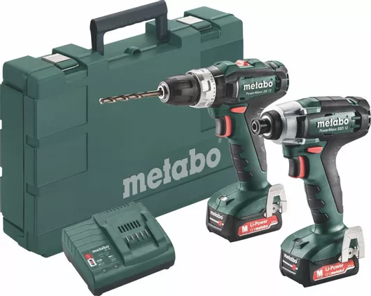 Σετ Εργαλείων Μπαταρίας Metabo 685167000 Κρουστικό Δραπανοκατσάβιδο & Παλμικό Κατσαβίδι Σκληρή Θήκη Metabo Battery Pack 12