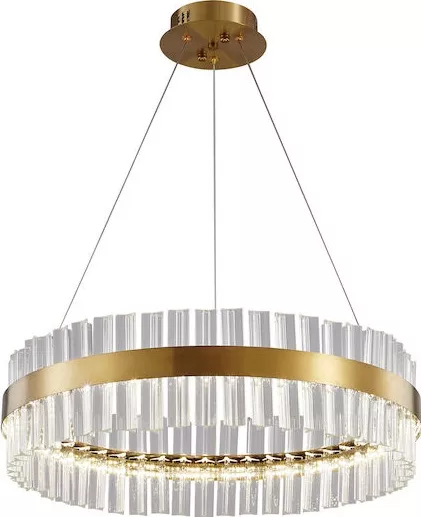 ARlight PDC 707-60 Κρεμαστό Φωτιστικό Χρυσό LED με Φυσικό Λευκό Φως με Κρύσταλλα 60x100εκ.