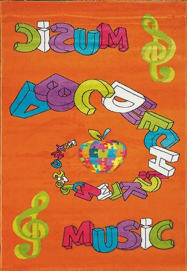 Παιδικό Χαλί Madi Βαμβακερό 133x190cm  12mm Colors 414 Orange