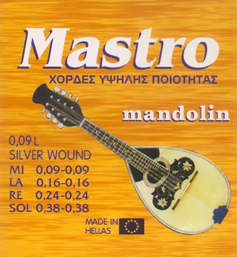 Χορδές Μαντολίνου Mastro SilverPlated 009 Light