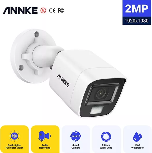 Annke CT1GT CCTV Κάμερα Παρακολούθησης Full HD 1080p Αδιάβροχη με Αμφίδρομη Επικοινωνία και Φακό 2.8mm