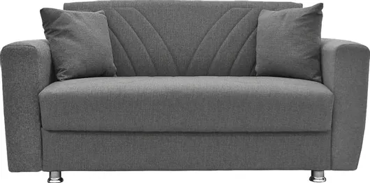 Καναπές Κρεβάτι ArteLibre Διθέσιος από Μέταλλο με Αποθηκευτικό Χώρο 151x82cm Γκρι