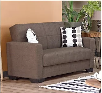 Καναπές Κρεβάτι Διθέσιος από Ξύλo με Αποθηκευτικό Χώρο 152x75cm Καφέ