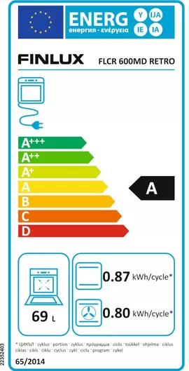 Κουζίνα Finlux 69lt με Κεραμικές Εστίες 60cm Μπεζ