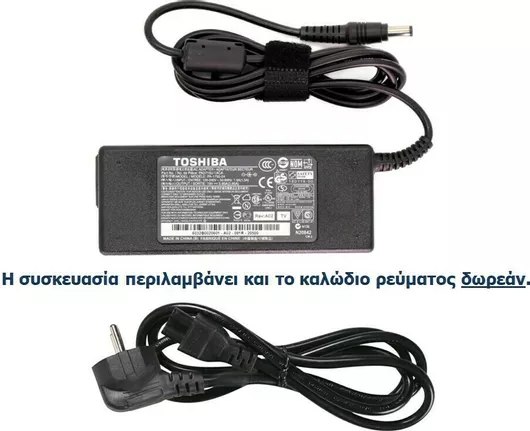 Toshiba Φορτιστής Laptop 75W 19V 3.95A για Toshiba με Αποσπώμενο Καλώδιο Τροφοδοσίας