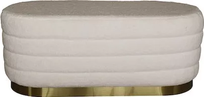 Σκαμπό Μπαρ Liberta Επενδυμένο με Ύφασμα Λευκό 100x42x100cm