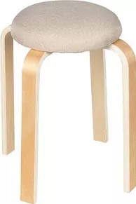 Σκαμπό Κουζίνας Keskor Ξύλινο Μπεζ 30x30x48cm