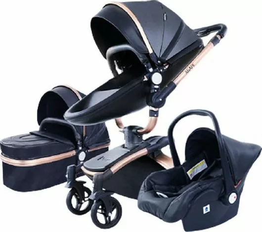 Καρότσι Μωρού Agape 360° 3 σε 1 Μαύρο