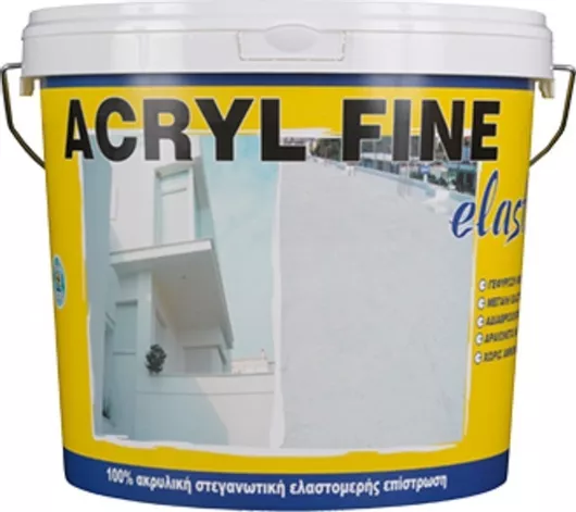 Ακρυλικό Επαλειφόμενο Στεγανωτικό Acryl Fine Elastic Ελαστομερές 1kg Λευκό