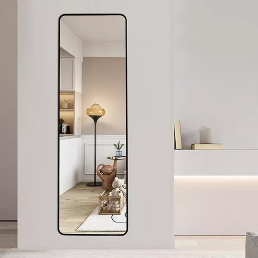 Καθρέπτης Τοίχου Next Ολόσωμος με Μαύρο Μεταλλικό Πλαίσιο 150x40cm