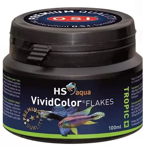 Τροφή Ψαριών HS Aqua Vivid Color Flakes για Τροπικά Ψάρια 100ml