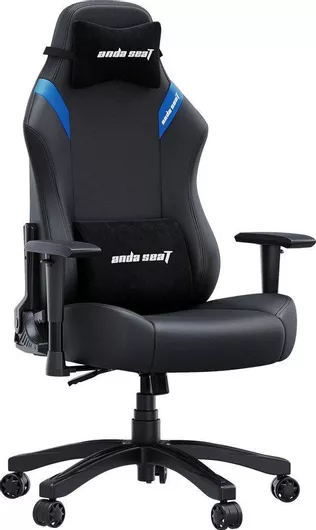 Anda Seat Luna Large Καρέκλα Gaming Δερματίνης με Ρυθμιζόμενα Μπράτσα Μαύρο/Μπλε