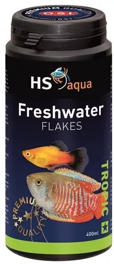 Τροφή Ψαριών HS Aqua Freshwater Flakes για Τροπικά Ψάρια 400ml