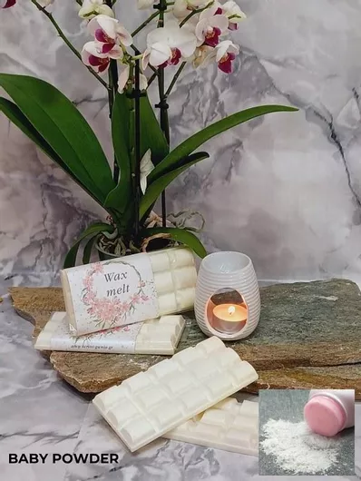 Κερί Σόγιας με Άρωμα Πούδρα 100gr