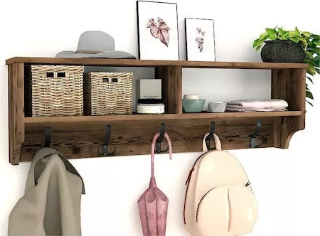 Κρεμάστρα Τοίχου Megapap Ottila Ξύλινη 120x22x37cm