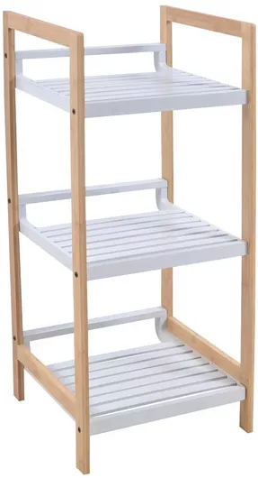 Ραφιέρα Κουζίνας Ankor Ξύλινη 3 Θέσεων 30x30x70cm Λευκό