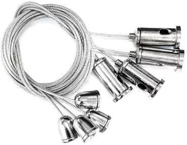 Ντίζα για Κρέμασμα Φωτιστικών Fos me Ασημί