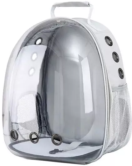 Σακίδιο Πλάτης για Μεταφορά Σκύλου έως 7kg 68x42x32cm Γκρι