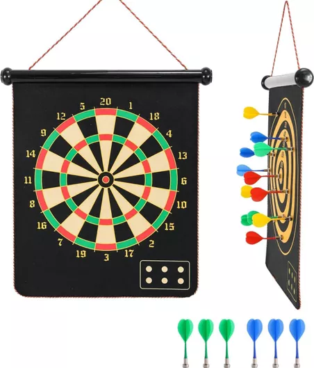 Μαγνητικός Στόχος Ασφαλείας Αναδιπλούμενος Διπλής Όψης με Βελάκια 30cm