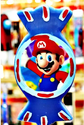 Πασχαλινή Λαμπάδα Gerakis Καραμέλα Print Mario Μπλε