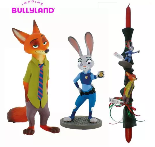 Πασχαλινή Λαμπάδα Hollytoon Zootropolis Κόκκινο