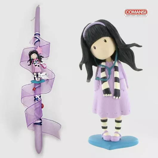 Πασχαλινή Λαμπάδα Hollytoon Gorjuss Μοβ