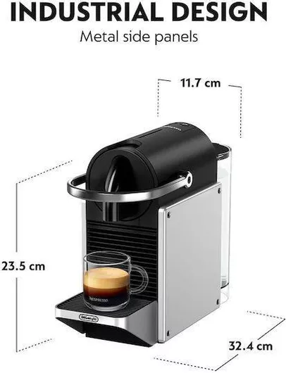 De'Longhi Pixie Καφετιέρα για Κάψουλες Nespresso Πίεσης 19bar Silver
