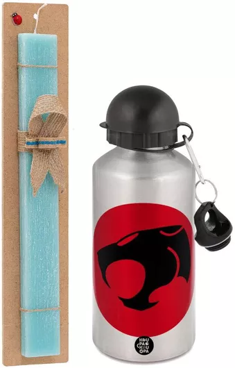 Πασχαλινή Λαμπάδα Thundercats Σετ με Παγούρι Αλουμινίου 500ml Αρωματική Τιρκουάζ