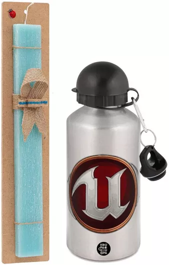 Πασχαλινή Λαμπάδα Unreal Σετ με Παγούρι Αλουμινίου 500ml Αρωματική Τιρκουάζ