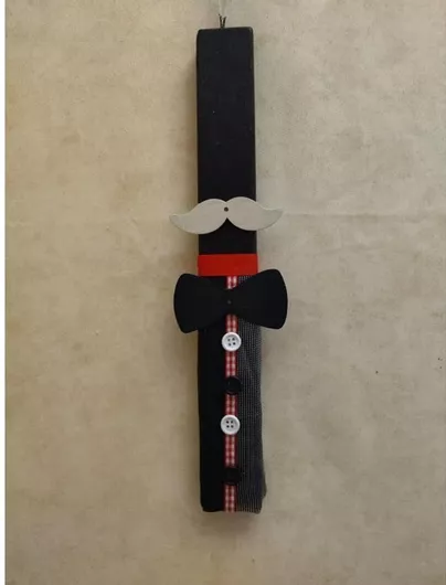 Πασχαλινή Λαμπάδα 108 Μουστάκι Μαύρο